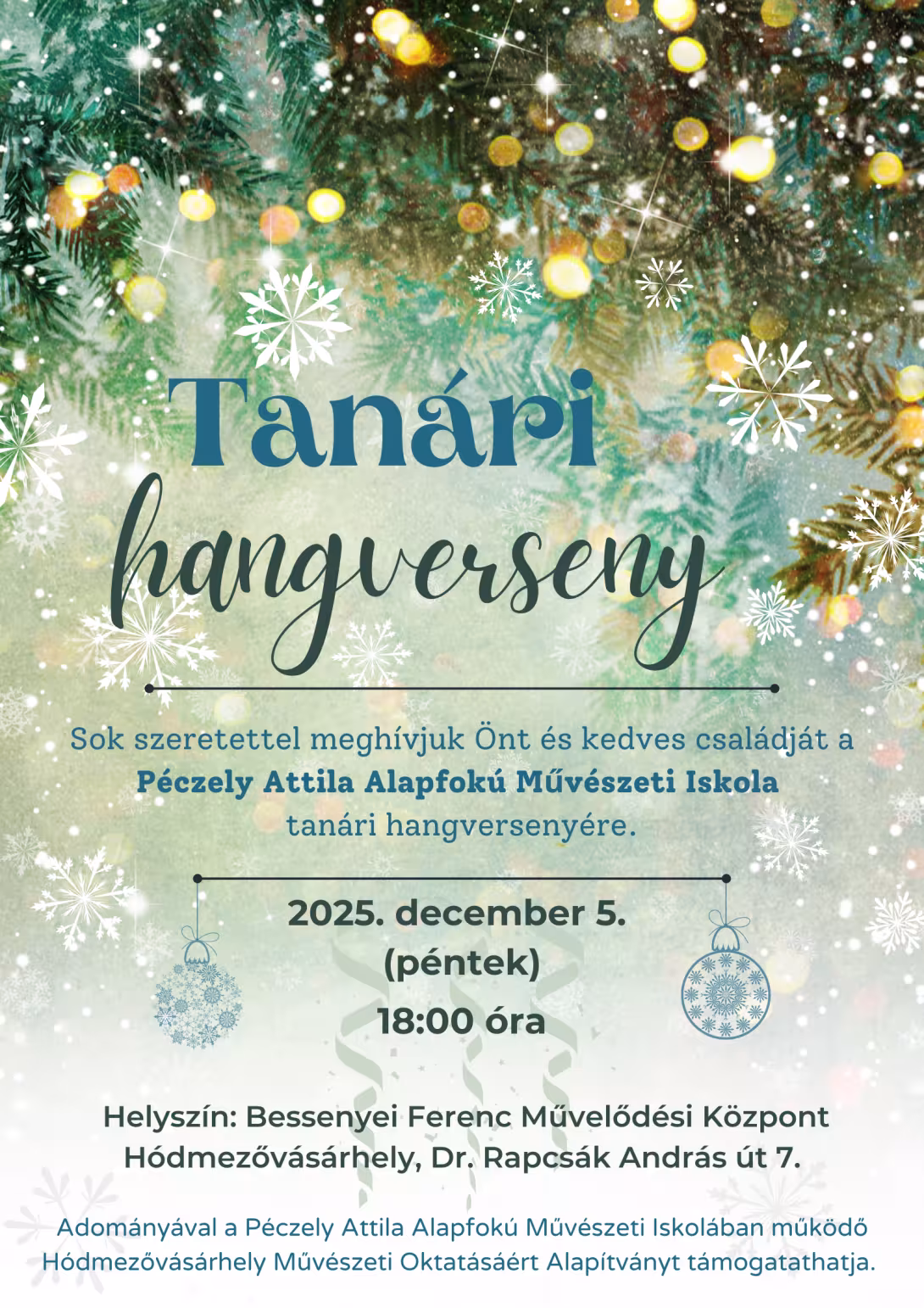Tanári hangverseny
