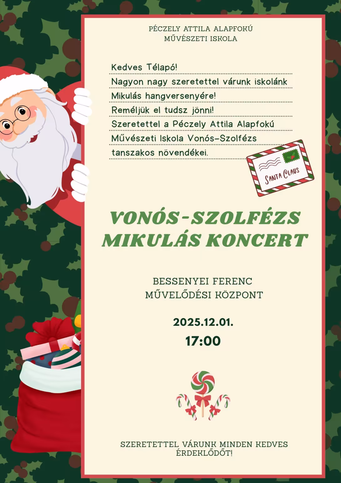 Vonós-Szolfézs Mikulás Koncert