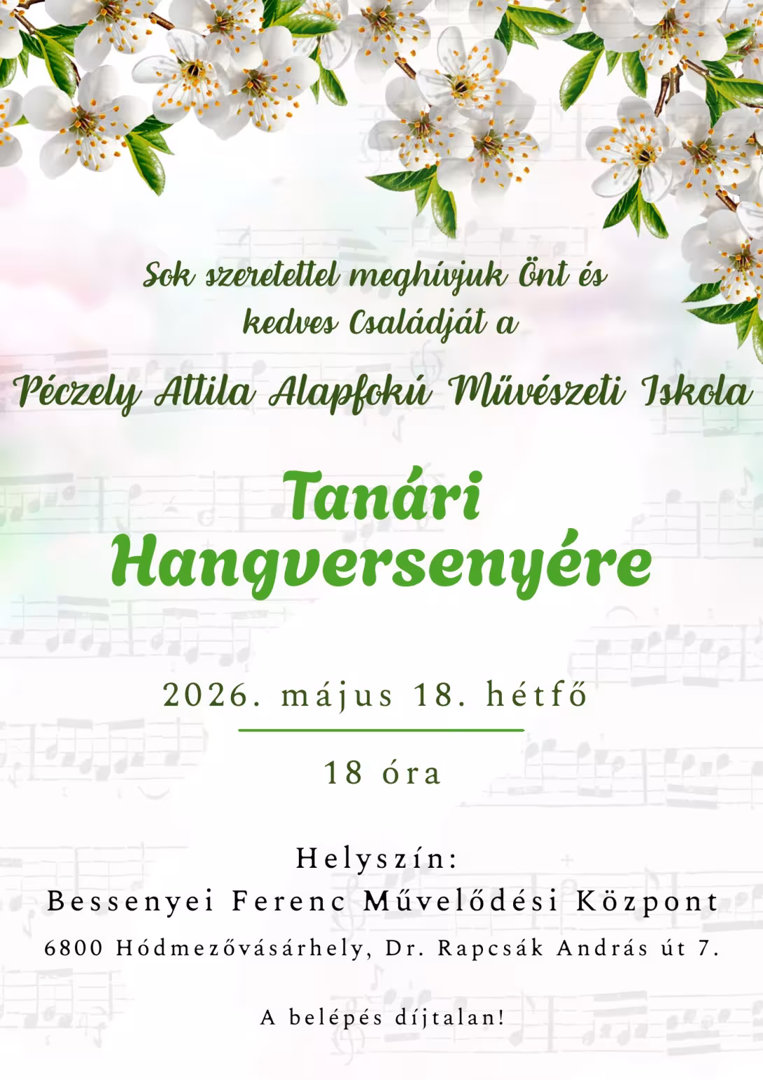 Tanári Hangverseny